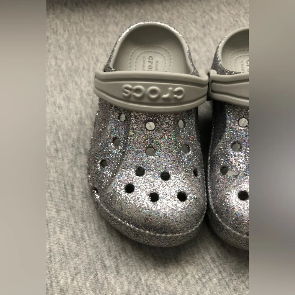 Crocs Kids Classic Glitter Clog Sandals Size: C9